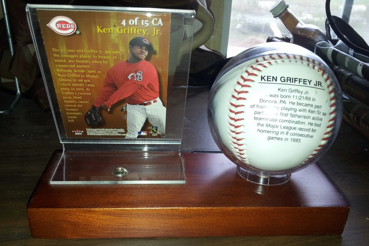 Ken Griffey Jr. Plaque with Baseball and Card