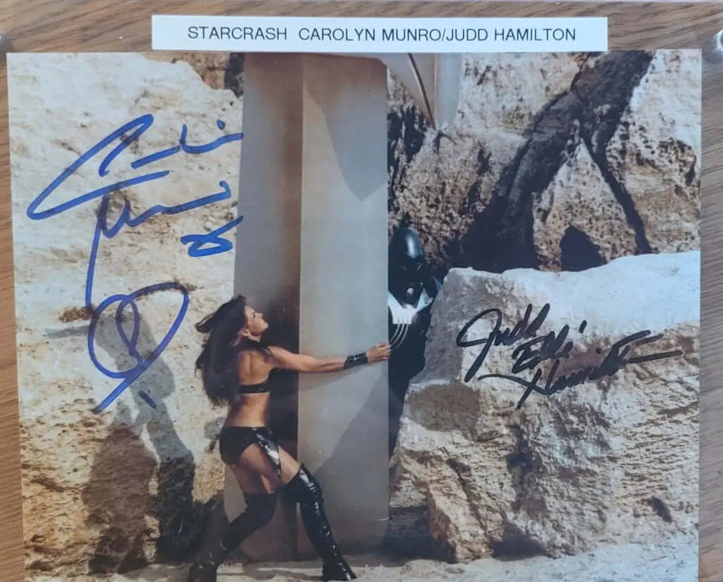 Starcrash, Carolyn Munro & Judd Hamilton, Autographed Rosa's Aromatherapy