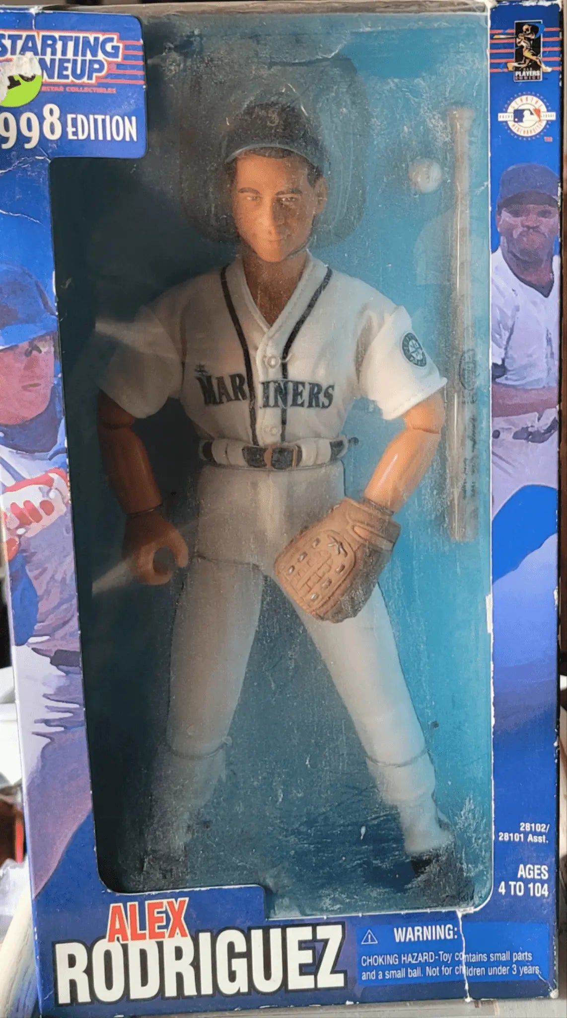 Alex Rodriguez 1998 action figure front view Seattle Mariners uniform