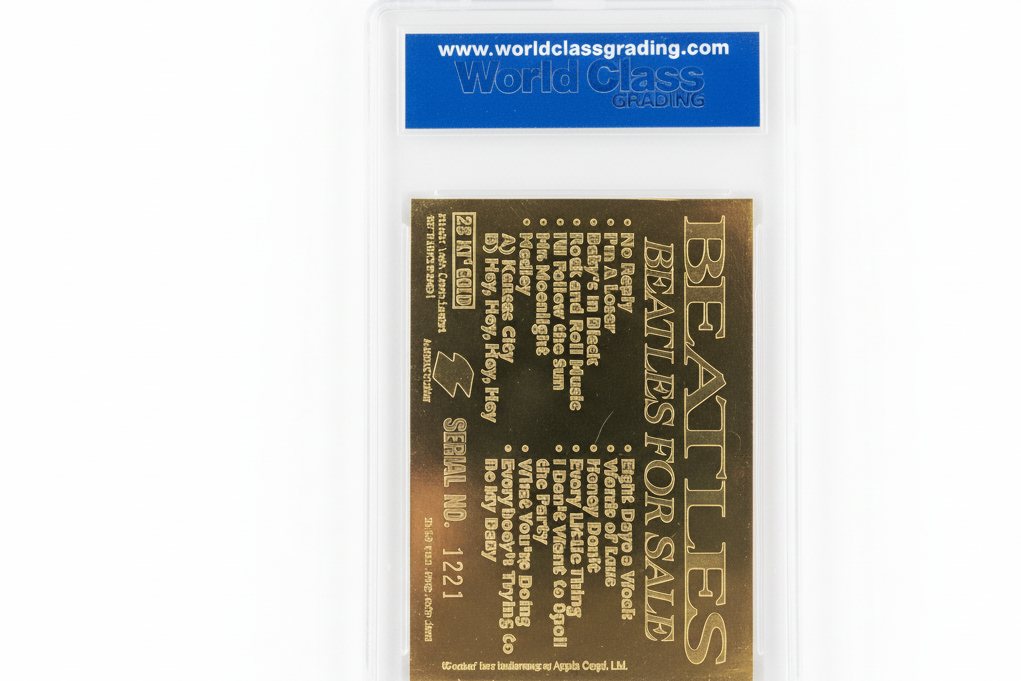 Beatles, Tarjeta de Oro de 23k, Auténtica, Sin usar