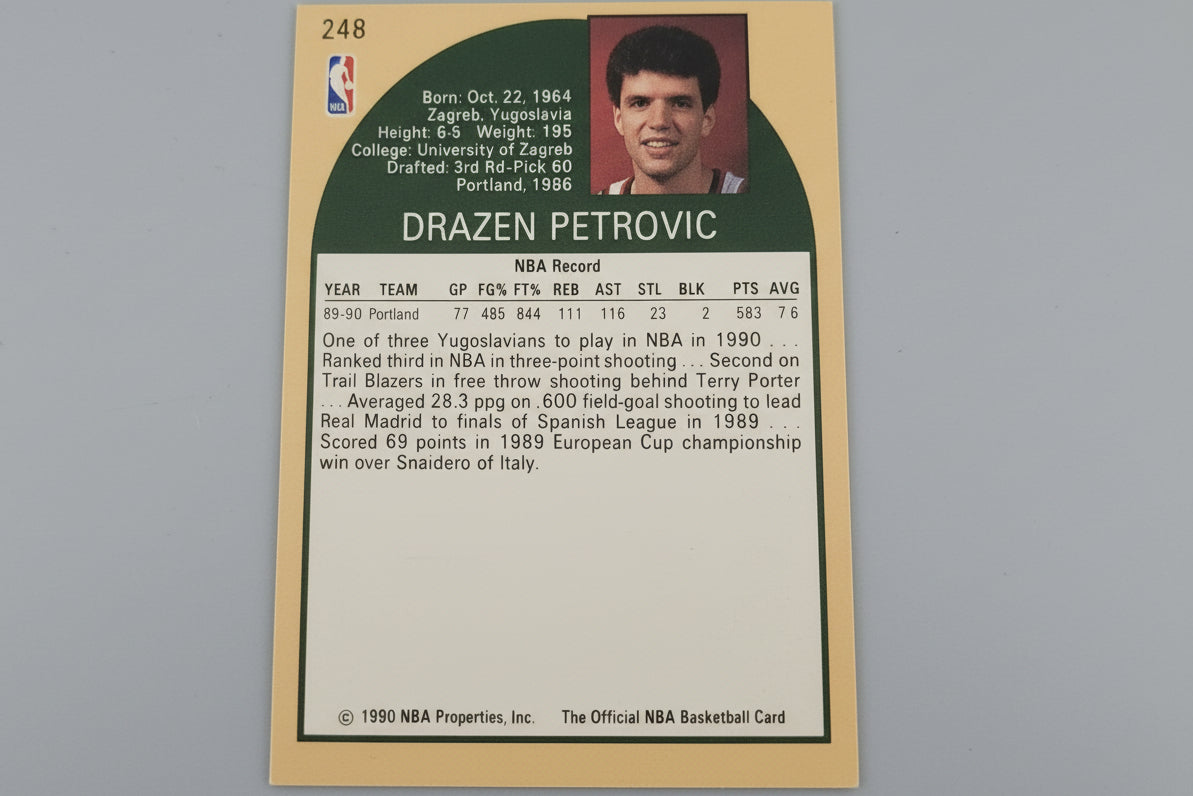 Drazen Petrovic, NBA Hoops, Rookie Card Rosa's Aromatherapy