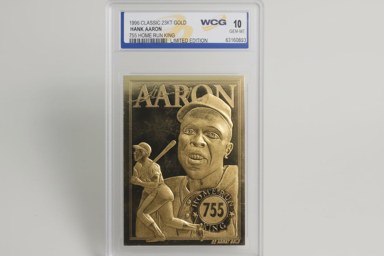 Hank Aaron,1996, 23k Gold Card,Graded