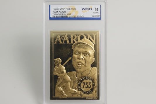 Hank Aaron,1996, 23k Gold Card,Graded