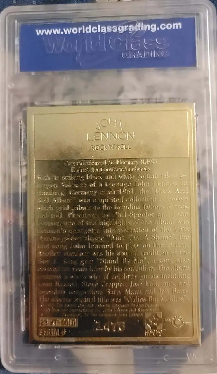 John Lennon, 23k Gold Card, Authentic Rosa's Aromatherapy