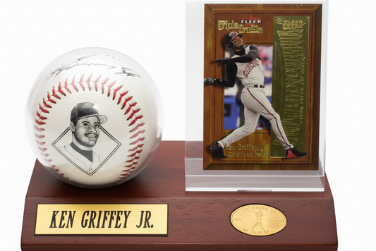 Ken Griffey Jr. Plaque with Baseball and Card,