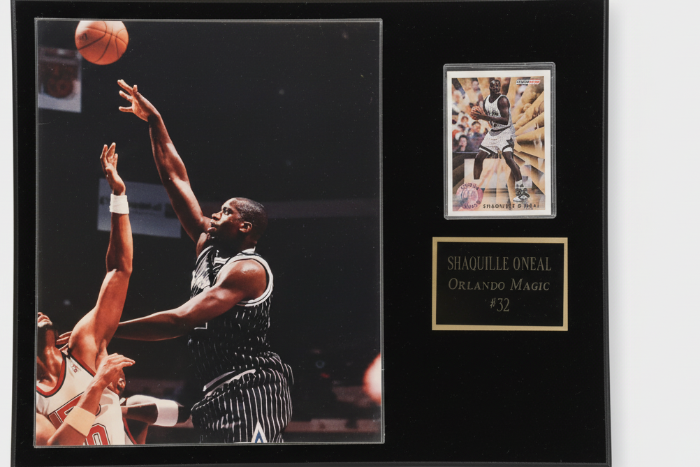 Shaq Attaq, Book and Plaque, Mint, Autographed,