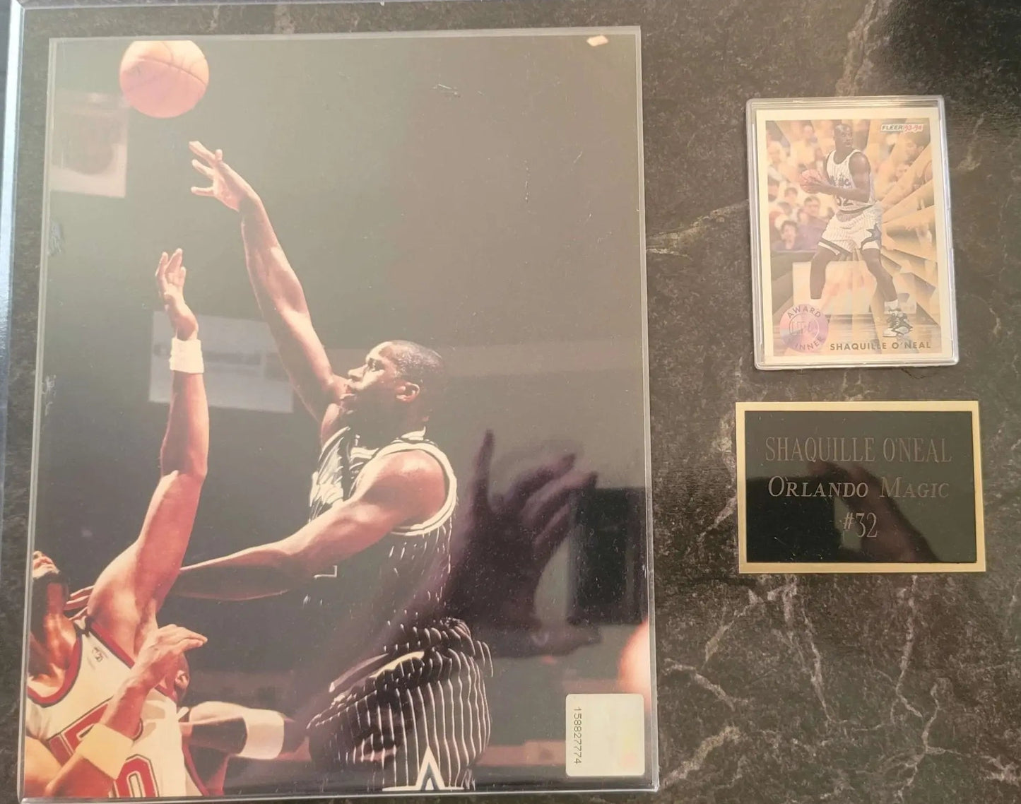 Shaq Attaq, Book and Plaque, Mint, Autographed,