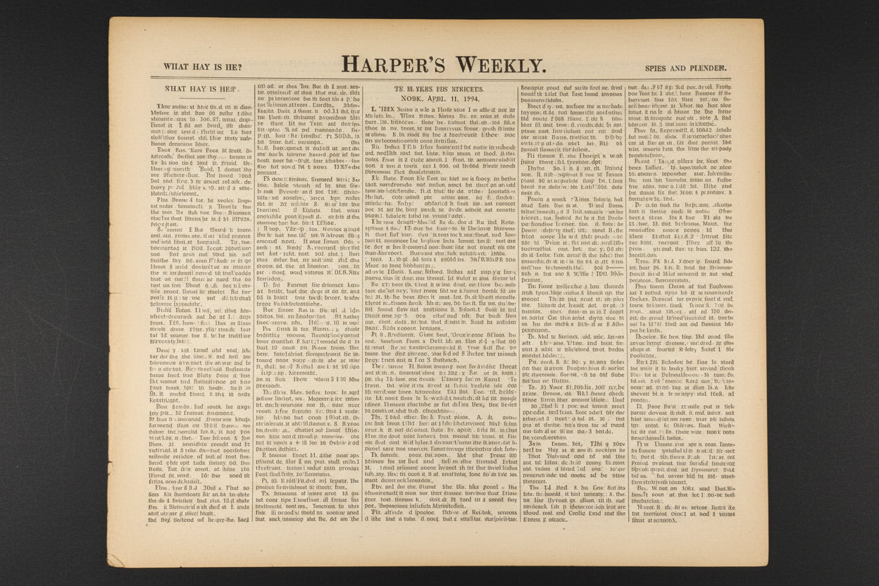"The Cradle Of Liberty Is In Danger", Antique 1974, Harper's Weekly Front Page
