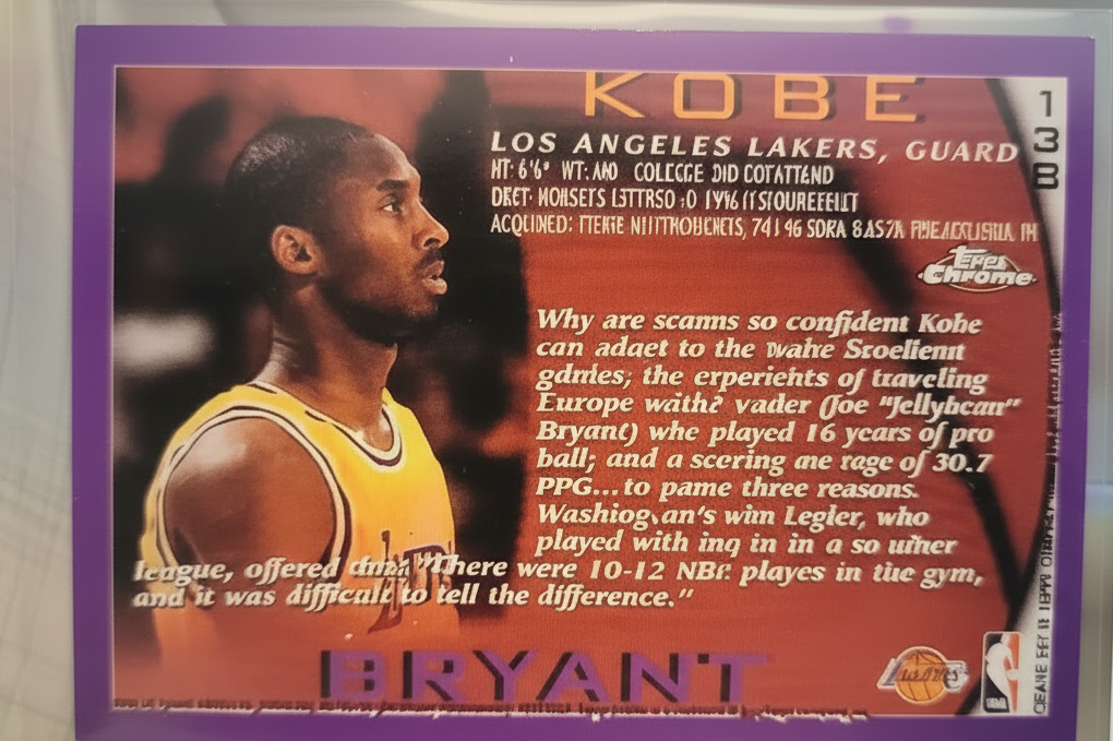 TOPPS CHROME KOBE BRYANT REPRINT ROOKIE CARD