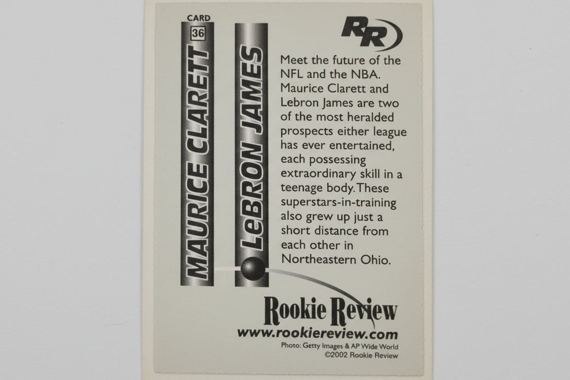 2002 Rookie Review LeBron James & Maurice Clarett, High School Rookie Card Rosa's Aromatherapy