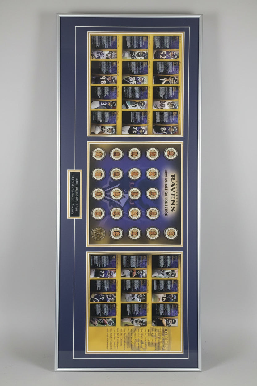 2005 Ravens,   Medallion Collection in frame,