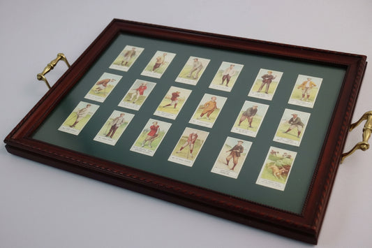 Vintage 1980's Hand-held Serving Tray, W/18 Cope's Golfers Collectors Cards