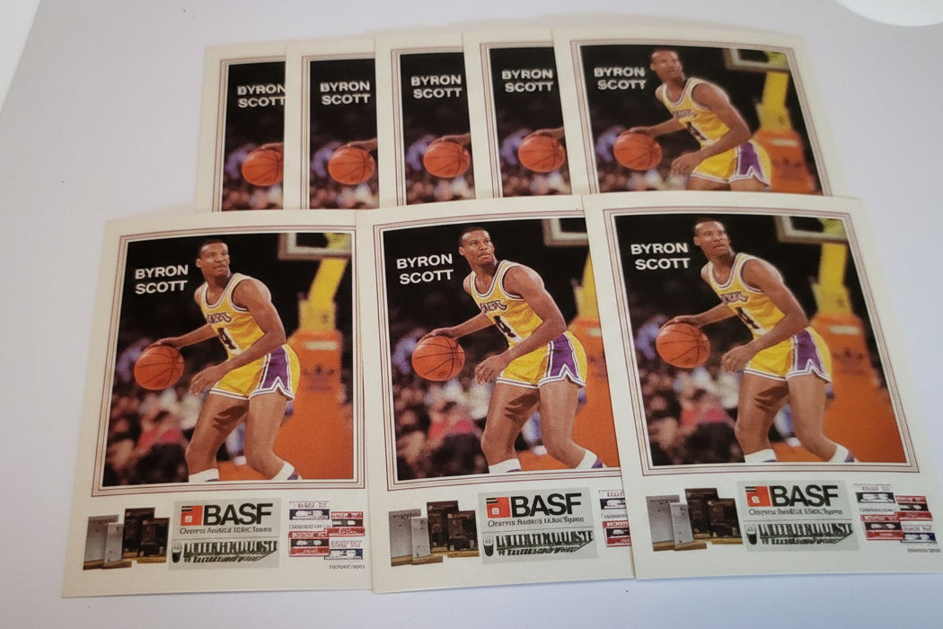 Byron Scott,1984-85, Lakers BSAF Card lot, 5x7